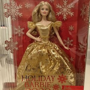 Mattel Barbie Holiday Doll in Gold Sparkle Gown